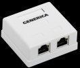 Generica CS2-1C5EF-22-G Розетка инф. настенная RJ45 кат. 5Е FTP 2 порта