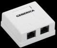 Generica CS2-1C5EU-22-G Розетка инф. настенная RJ45 кат. 5Е UTP 2 порта