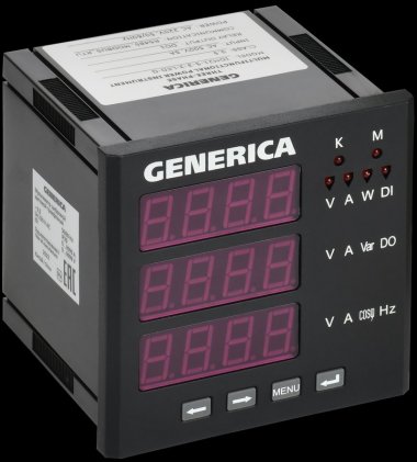 Фотография товара 'Generica IDM21-5-3-3-LED-G Мультиметр цифр. щит. 3-ф. DO RS-485 96х96 LED'