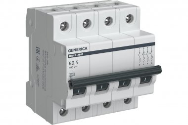 Фотография товара 'Generica MVA21-4-D05-B-G Авт. выкл. ВА47-29М 4P 0,5А 4,5кА B'