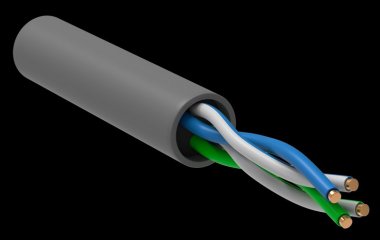 Фотография товара 'Generica BC1-C5E02-111-100-R-G Витая пара U/UTP 5E 24AWG 2PR PVC'