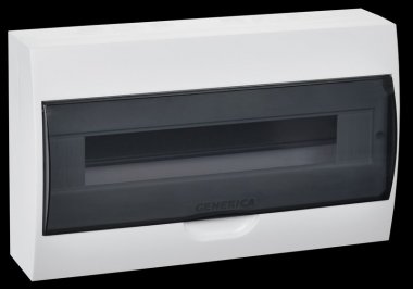 Фотография товара 'Generica MKP12-N-18-41-G Корпус пластиковый ЩРН-П-18 черн. прозр. дверь IP41'