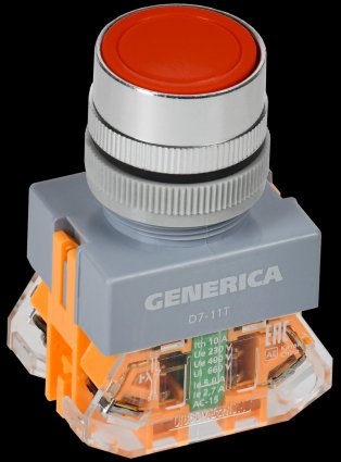 Фотография товара 'Generica BBT50-11T-3-21-K04-G Кнопка D7-11T d=22мм 1NC+1NO'