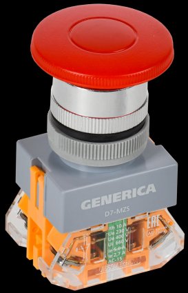 Фотография товара 'Generica BBG50-11MZS-3-21-K04-G Кнопка D7-MZS "Грибок" d=22мм 1NC+1NO'