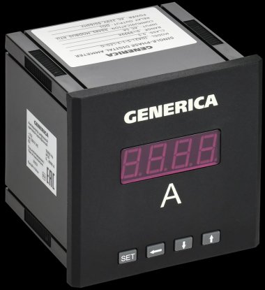 Фотография товара 'Generica IDA21-5-1-3-LED-G Амперметр цифр. щит. 1-ф. DO RS-485 96х96 LED'
