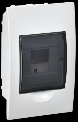 Фотография товара 'Generica MKP12-V-04-41-G Корпус пластиковый ЩРВ-П-4 черн. прозр. дверь IP41'