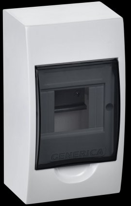 Фотография товара 'Generica MKP12-N-04-41-G Корпус пластиковый ЩРН-П-4 черн. прозр. дверь IP41'