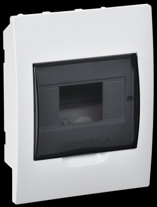 Фотография товара 'Generica MKP12-V-06-41-G Корпус пластиковый ЩРВ-П-6 черн. прозр. дверь IP41'