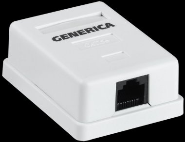 Фотография товара 'Generica CS2-1C5EU-12-G Розетка инф. настенная RJ45 кат. 5Е UTP 1 порт'