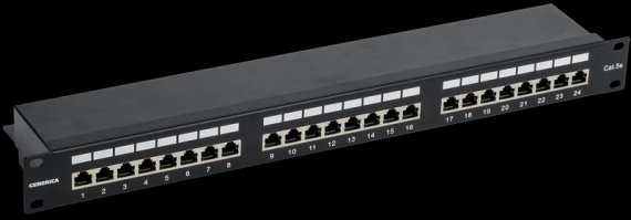 Фотография товара 'Generica PP24-1UC5EF-K05-G Патч-панель 1U кат. 5Е FTP 24 порта (Krone)'