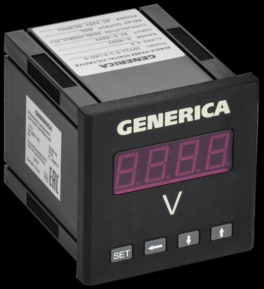 Фотография товара 'Generica IDV11-5-1-3-LED-G Вольтметр цифр. щит. 1-ф. DO RS-485 72х72 LED'