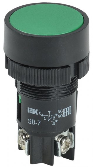 Фотография товара 'Generica BBT40-SB7-K06 Кнопка SВ-7 "Пуск" зеленая d22мм/240В NO+NC'