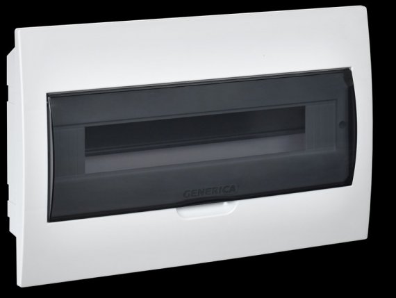 Фотография товара 'Generica MKP12-V-18-41-G Корпус пластиковый ЩРВ-П-18 черн. прозр. дверь IP41'