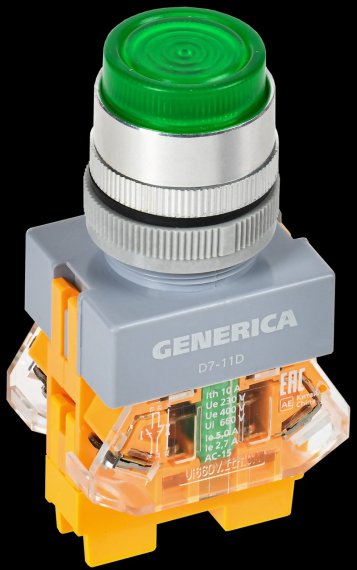 Фотография товара 'Generica BBT50-11D-3-12-K06-G Кнопка D7-11D d=22мм 1NC+1NO'