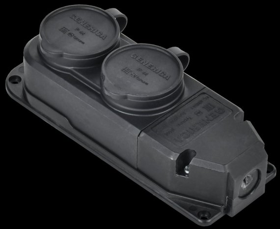 Фотография товара 'Generica ERK20-016-02-44-K02-G Розетка (колодка) 2-ая с защит. кр. 16А IP44'