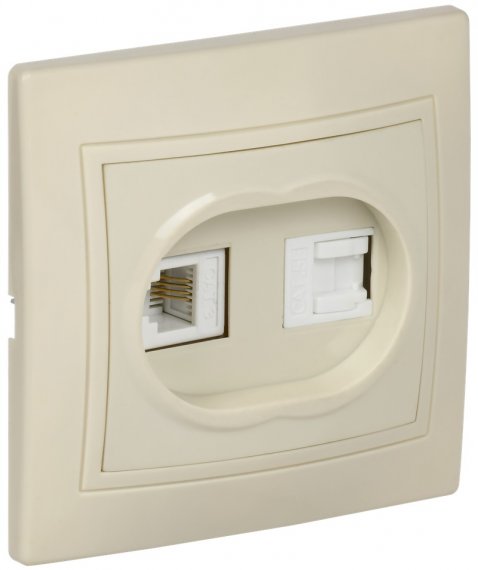 Фотография товара 'Generica EIK10-K33-DM KVARTA Роз. 2м RJ11+RJ45 кат.5е РК/Т12-ККм'