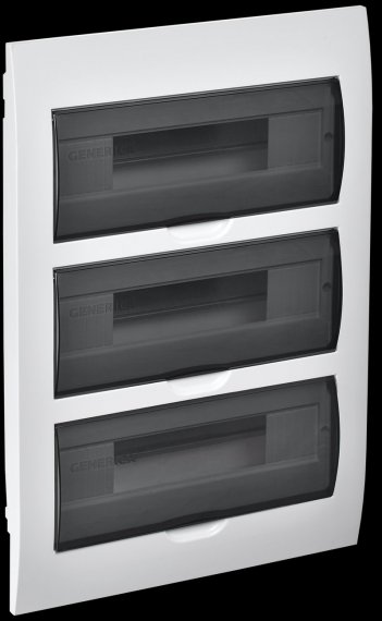 Фотография товара 'Generica MKP12-V-36-41-G Корпус пластиковый ЩРВ-П-36 черн. прозр. дверь IP41'