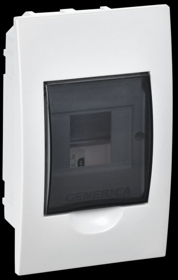 Фотография товара 'Generica MKP12-V-04-41-G Корпус пластиковый ЩРВ-П-4 черн. прозр. дверь IP41'