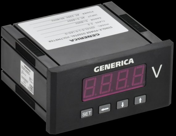 Фотография товара 'Generica IDV41-5-1-0-LED-G Вольтметр цифр. щит. 1-ф. 48х96 LED'