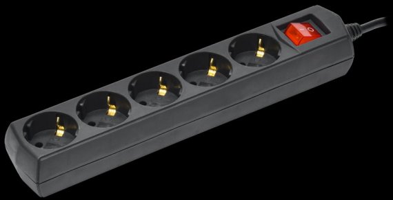 Фотография товара 'Generica WYP10-10-05-05-ZK-K02-G Удлинитель У05В 5 мест с/з 5м 3х1мм2 10А 250В'